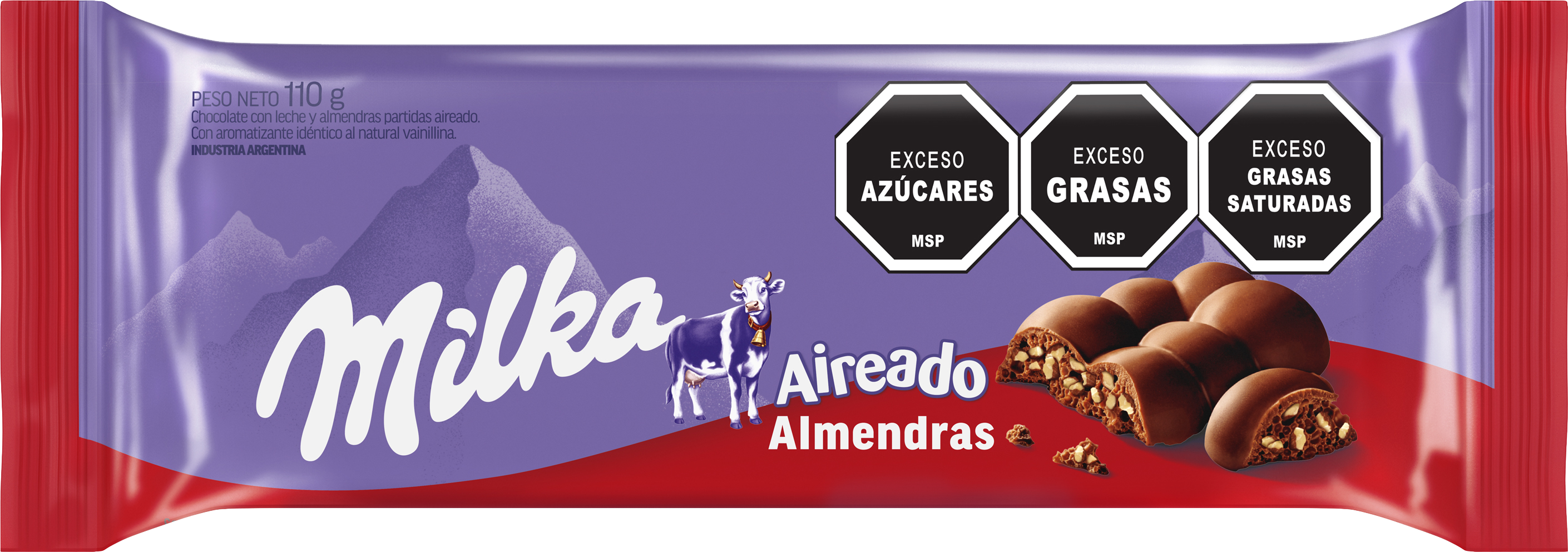 Milka Leger Aireado Almendras 110g - Nerilan Uruguay